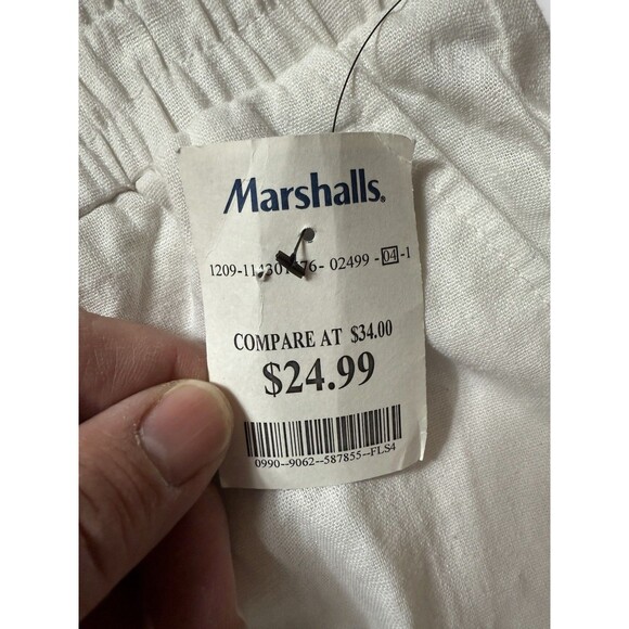 Jones New York Womens Crop Pants With Elastic Waist Band Stretch White Size 2X - Picture 16 of 16